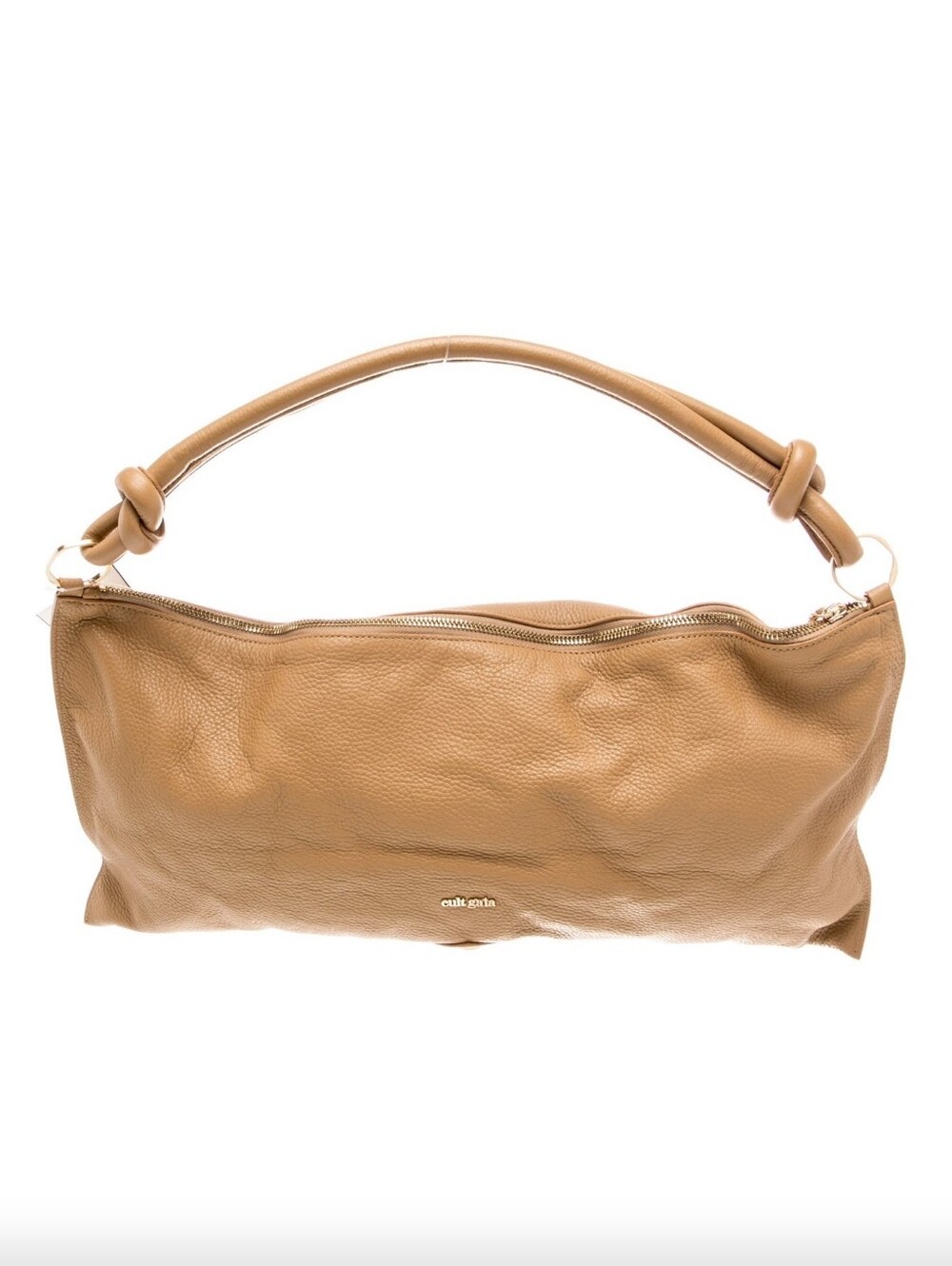 Cult Gaia Tan Leather Shoulder Bag